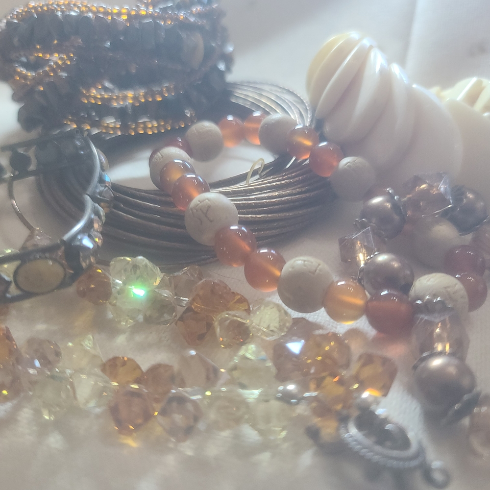 Elegant Multi-Color Beaded Bracelet Set